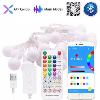 Светодиодная гирлянда Xnbada WS2812B 30/60 LED DC5V