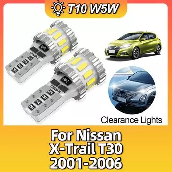 Светодиодная карта W5W T10 194 168, габаритная лампа CANBUS, бесплатная лампа для чтения для Nissan X-Trail T30 2001 2002 2003 2004 2005 2006