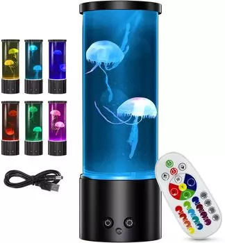 Светодиодная лампа-аквариум BAIHUAN с медузами