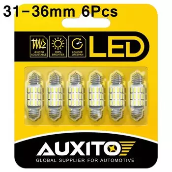 Светодиодная лампа AUXITO C10W C5W Canbus, 31/36/39/42 мм