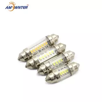 Светодиодная лампа C5w Festoon для салона автомобиля, купольная лампа, лампа постоянного тока 12 В, теплая SMD чтение