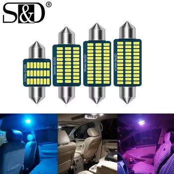 Светодиодная лампа Canbus C5W C10W, 31/36/39/41 мм, 12 В, 2 шт.