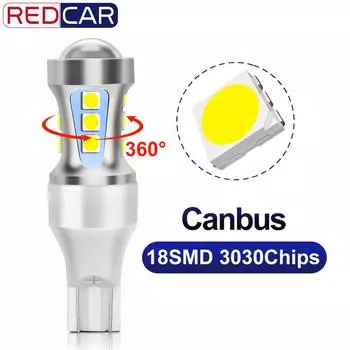 Светодиодная лампа Canbus T15 W16W 921 912 18SMD 3030, 12 В, 1 шт.