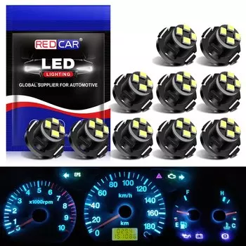 Светодиодная лампа Canbus T3 T4.2 T4.7 для салона автомобиля, 10 шт.