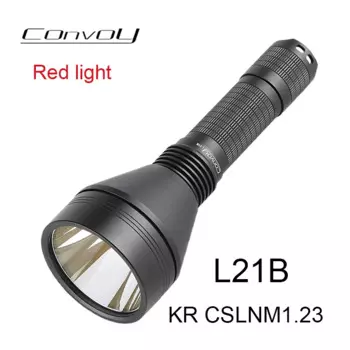Светодиодная лампа Convoy L21B KR CSLNM1.23, красная лампа, 12 групп, высокая мощность 21700