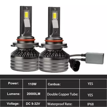 Светодиодная лампа для фар Hyundai Tucson 2016 2017 2018 (подходит только для оригинальных галогенных ламп), Canbus 6000K, 2 шт.