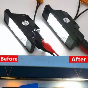 Светодиодная лампа для номерного знака для Mercedes Benz Sprinter 906 / Viano W639 / Vito W639, 2 шт. без ошибок