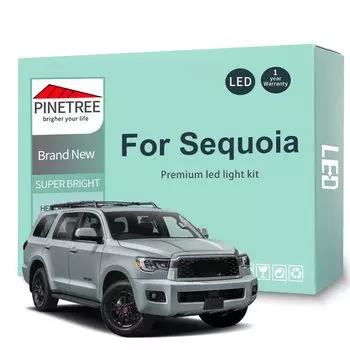 Светодиодная лампа для освещения салона автомобиля Комплект для Toyota Sequoia 2001-2016 2017 2018 2019 2020 2021 купольная карта свет Canbus без ошибок