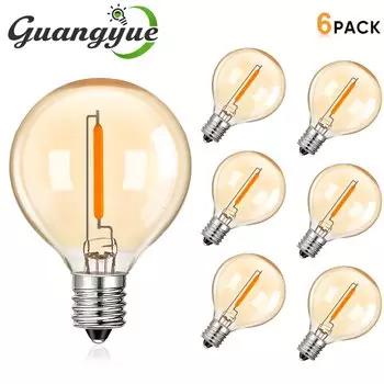 Светодиодная лампа Grensk G40 янтарного цвета