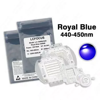Светодиодная лампа LCFOCUS COB 1-100 Вт королевский синий