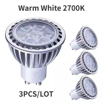 Светодиодная лампа Melery GU10 7 Вт, теплый/холодный белый точечный светильник, заменена галогенная лампа 70 Вт, 600 лм переменного тока, 230 В переменного тока [класс энергопотребления A +] 3 УПАКОВКИ на открытом воздухе