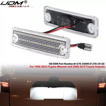 Светодиодная лампа номерного знака 12 В для Toyota 4 Runner 1996-2019 для Toyota Sequoia 2008-2019, белая лампа номерного знака в сборе