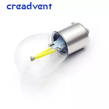 Светодиодная лампа P21W ba15s 1156 с чипом накаливания, автомобисветильник лампа S25, автомобильная лампа обратного поворота, сигнальная лампа DRL, белый, 12 В, 24 В