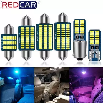 Светодиодная лампа T10 Led W5W C5W BA9S T4W Led Canbus Festoon C10W 31/36/39/41 мм, светодиодсветильник лампа теплого белого света для салона автомобиля 12 В