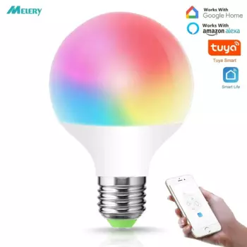 Светодиодная лампа Wi-Fi Smart E27 G95 12 Вт 1074 лм Equivalen 100-240 В Теплый Холодный Белый RGB Цвет Изменение Точечная Лампа Alexa Google Home