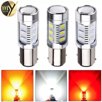 Светодиодная лампа высокой мощности 1157 12 5630 SMD BAY15D, 21/5 Вт, светодиодные автомобильные лампы, стоп-сигналы, стояночный свет 12 В, белый, красный, желтый