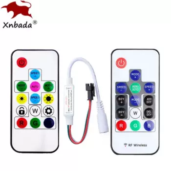 Светодиодная ленсветильник WS2812B WS2811 SK6812 RGB Led Controller;14 клавиш RF беспроводной пульт дистанционного управления DC5-24V