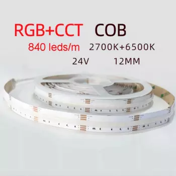 Светодиодная лента 24 В, цвет RGB, цветовая температура, регулируемая атмосферная лента KTV