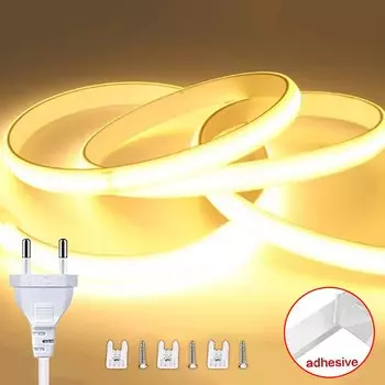 Светодиодная лента COB 1М-25М белая 220В