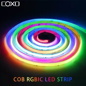Светодиодная лента COXO Pixel COB RGB 720leds/м