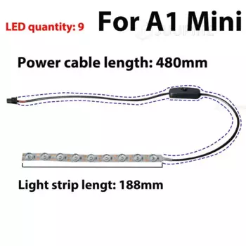 Светодиодная лента для Bambu Lab Light P1p P1s X1C 5В 150см