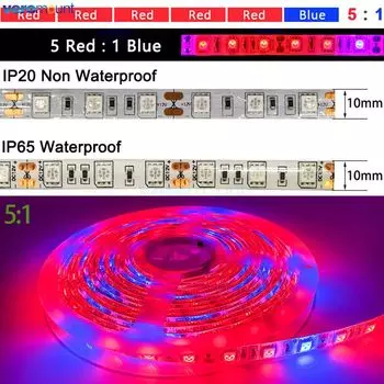 Светодиодная лента для растений Veromount 5 м, красный+синий