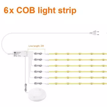 Светодиодная лента MALITAI COB 100/200/300/500 см Нейтрально-белый/Теплый белый