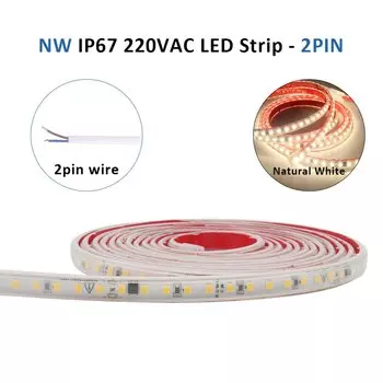 Светодиодная лента MJJCLED 220В 2835 теплый/холодный белый 1-20м