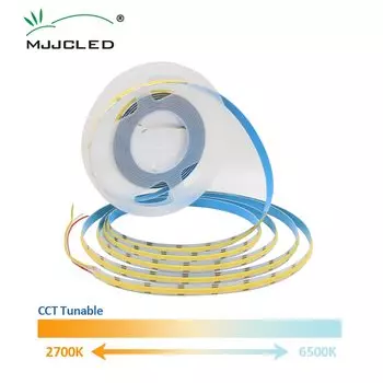 Светодиодная лента MJJCLED COB 12В/24В 608 светодиодов теплый/холодный белый 1-5 м