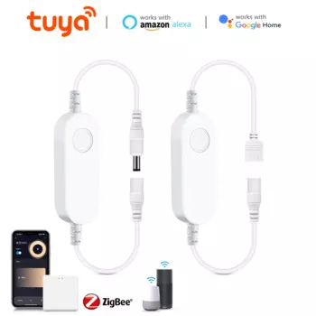 Светодиодная лента постоянного тока 12 В-24 В Zigbee, умный переключатель, прерыватель Inteligente, одноцветный/CCT/RGB контроллер освещения для Alexa Google Hom
