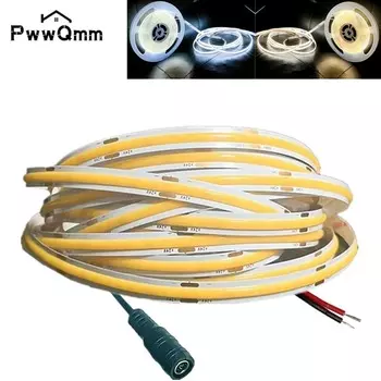 Светодиодная лента PwwQmm, 8 мм, 12/24 В, теплый/натуральный/холодный свет