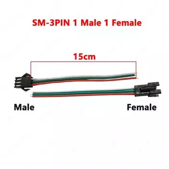 Светодиодная лента соединительный жгут Lebeisenf SM-3P 1-4 контактов 2,54 мм 1/2/5 м