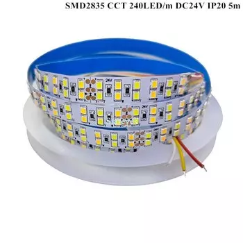 Светодиодная лента Stareyes SMD 2835 двухцветная 5м 12/24В