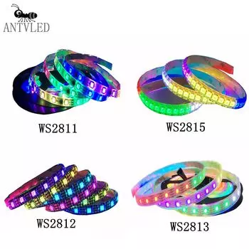 Светодиодная лента TNALANT RGB WS2812B 1м/5м 30/60/144LED/м 5В/12В