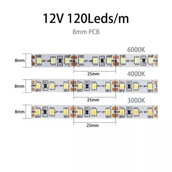 Светодиодная лента Xnbada 5 м 2835SMD белая/натуральная белая/теплая белая