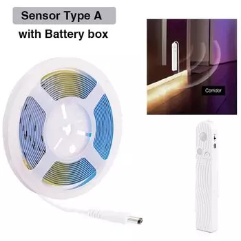 Светодиодная лента XUNATA 5В COB теплый белый 0.5-3 м