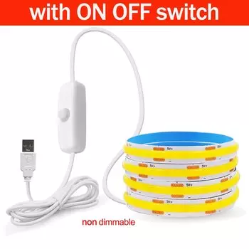 Светодиодная лента XUNATA COB 5В USB 320 светодиодов