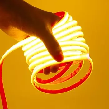 Водонепроницаемая светодиодная лента IP68, гибкая светодиодная неоновая лента COB, 12 В, 24 В, 320 светодиодов/м