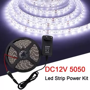 Светодиодная лента XUNATA SMD 5050 2835 12В 5м холодного белого цвета