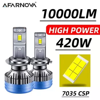Светодиодная лупа для автомобильных фар H11 H4 H7, светодиодная лампа для автомобиля 420 Вт, Автомобильная Лампа H1 H3 9005 9006 для автомобиля и мотоцикла
