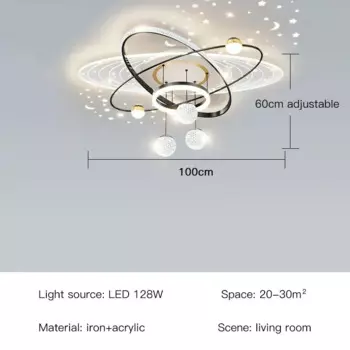 Светодиодная люстра Steadlong овальная
