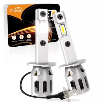 Светодиодная мини-лампа TOYUKI H1 Plug Play Turbo Superbright Противотуманные фары 8 шт. Csp 7035 Светодиодная лампа для фар DRL 6000K 4300K 12V 24V 2 шт.