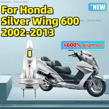 Светодиодная мотоциклетная фара 6000 лм, 600 К, 12 В, для Honda Silver Wing 2002 2003 2004 2005 2006 2007-2013