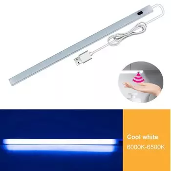 Светодиодная настольная лампа ZQQBYY с датчиком движения, USB, 20/30/50 см