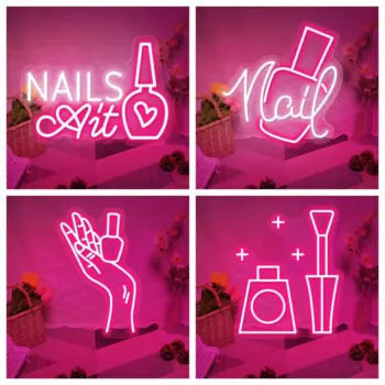 USB неоновая вывеска ZHAOPAILAO NEON для маникюрного салона