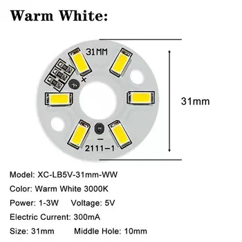Светодиодная панель XIANGCLEAR XC-5V Light Board 10 шт., теплый белый свет