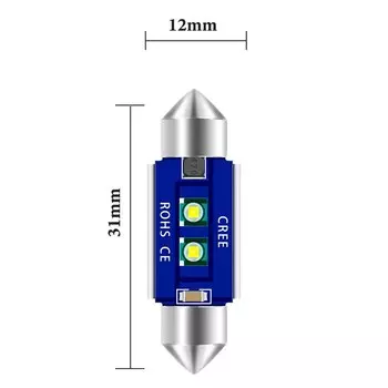 Светодиодная подсветка салона автомобиля Canbus 31/36/39/41 мм, C5W, 1 шт.