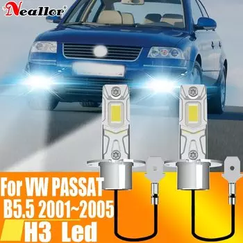 Светодиодная противотуманная ЛАМПА H3 для автомобильных фар, высокомощная Автомобильная Диодная мотоциклетная ходовая лампа 12 В 55 Вт для VW PASSAT B5.5 2000 ~ 2005