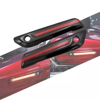 Светодиодная седельная сумка для мотоцикла, защелка, акцентные огни, дымчатые/красные линзы, индикатор указателя поворота для Harley Touring Street Glide 2014-2023