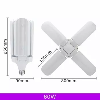 Светодиодная складная вентиляторная лампа Duncelri 24/45/60 Вт холодного белого света